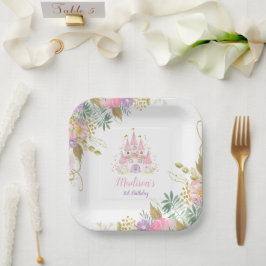 Plato De Papel Princess Castle Favor Tags