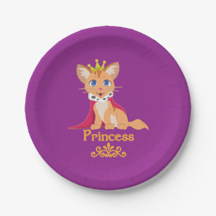 Plato De Papel Princess Kitten