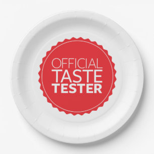 Plato De Papel Probador oficial del gusto