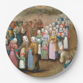 Plato De Papel Procesión de boda tradicional (Arte antiguo)