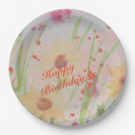 Plato De Papel Productos de papel diseñados para acuarela de flor