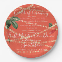 Programa Funny de Wedding Party Plate Gracias Cora