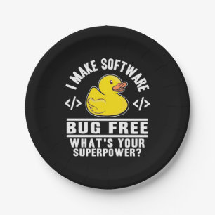 Plato De Papel Programador para hacer software libre de fallos