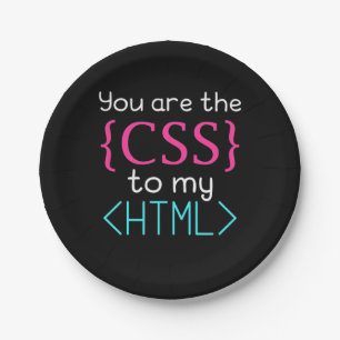 Plato De Papel Programador Usted Es El Css A Mi Html