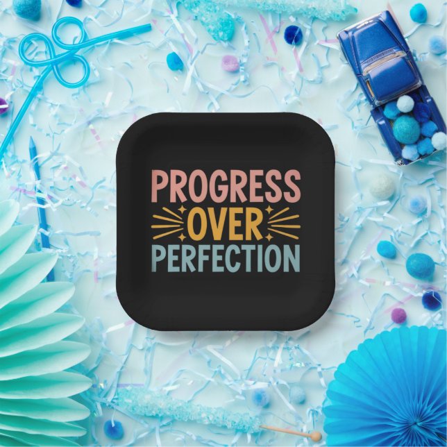 Plato De Papel Progreso del Profesor sobre la Perfección Regreso  (Fiesta)