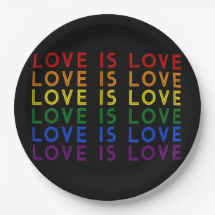 Plato De Papel Prometo enseñar amor - diversidad, igualdad y
