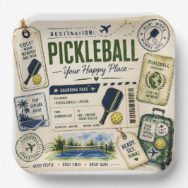 Plato De Papel Pronóstico de la vida diaria de Pickleball