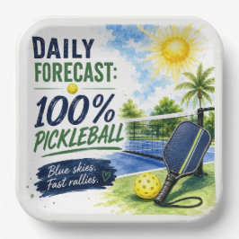 Plato De Papel Pronóstico diario de la vida del pickleball