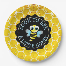 Plato De Papel PRONTO BEE Baby Shower Bumble Paper Placas