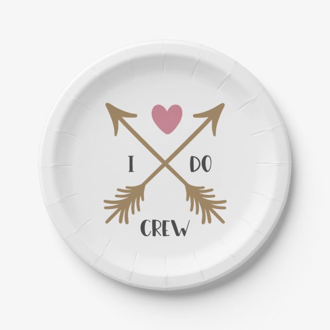 Plato De Papel Propuesta de Boda I DO CREW (Anverso)