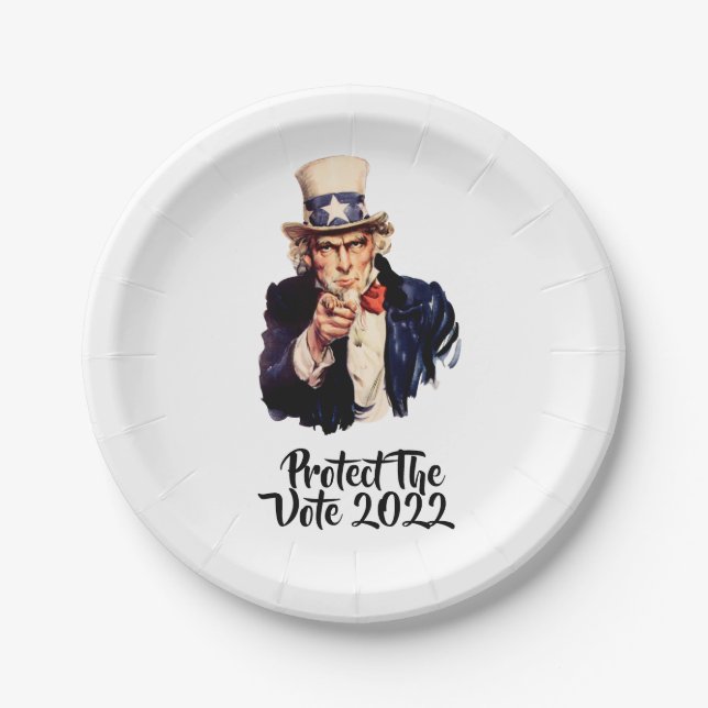 Plato De Papel Proteger La Placa De Papel Vote 2022 (Anverso)