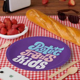 Plato De Papel Proteger las placas de papel transgénero para niño