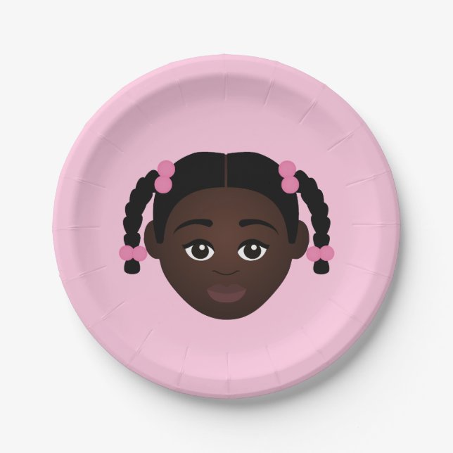 Plato De Papel #Proud2BNaturalMe Elige-Mi-Complexión Cumpleaños (Anverso)