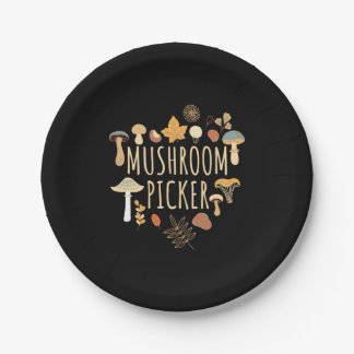 Plato De Papel Proud Mushroom Picker