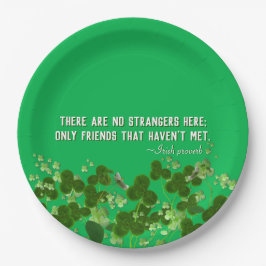 Plato De Papel Proverbio irlandés con rocas de champú