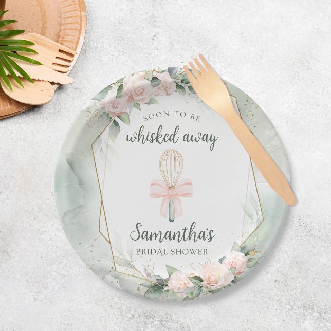 Plato De Papel Próximamente se despertará la ducha de novia flora (Subido por el creador)