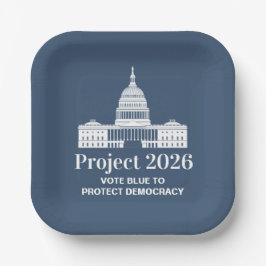 Plato De Papel Proyecto 2026 Vota por la Democracia