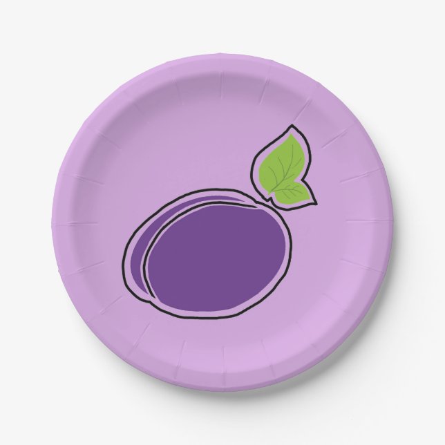 Plato De Papel Prune (Anverso)