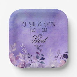 Plato De Papel Psalm 46:10 Bible Verse