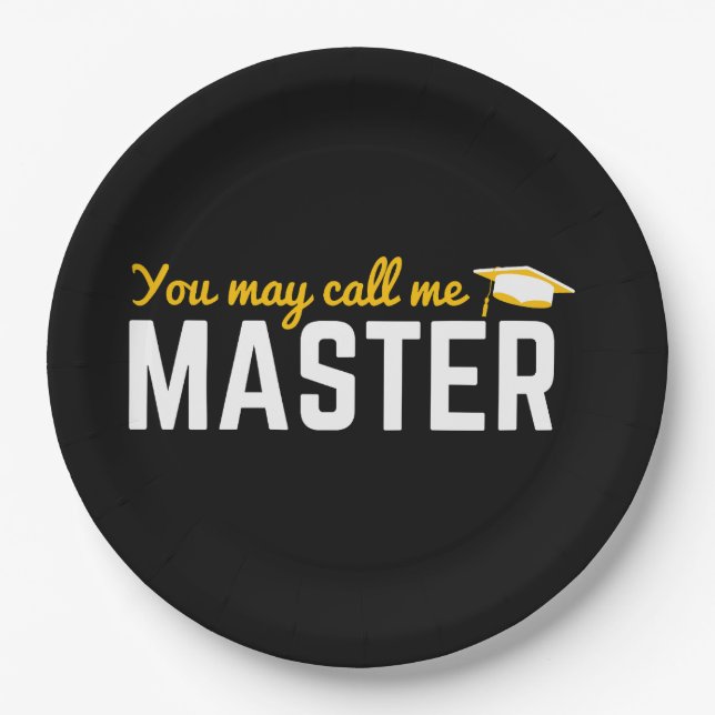 Plato De Papel Puede Llamarme Graduado Máster 2025 (Anverso)