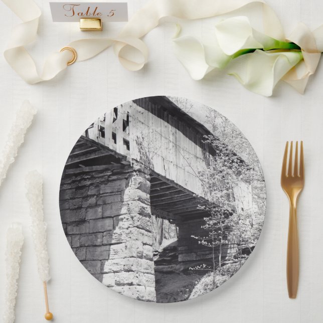 Plato De Papel Puente cubierto (Boda)