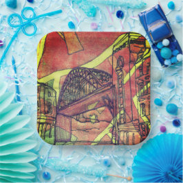 Plato De Papel Puente de Newcastle