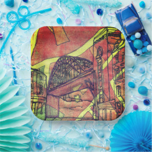 Plato De Papel Puente de Newcastle