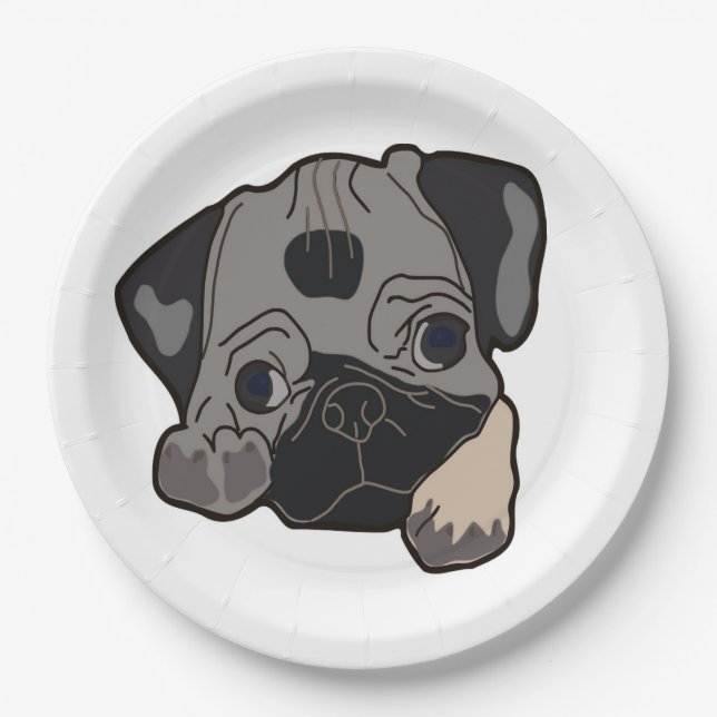 PLATO DE PAPEL PUENTE DE PUG (Anverso)
