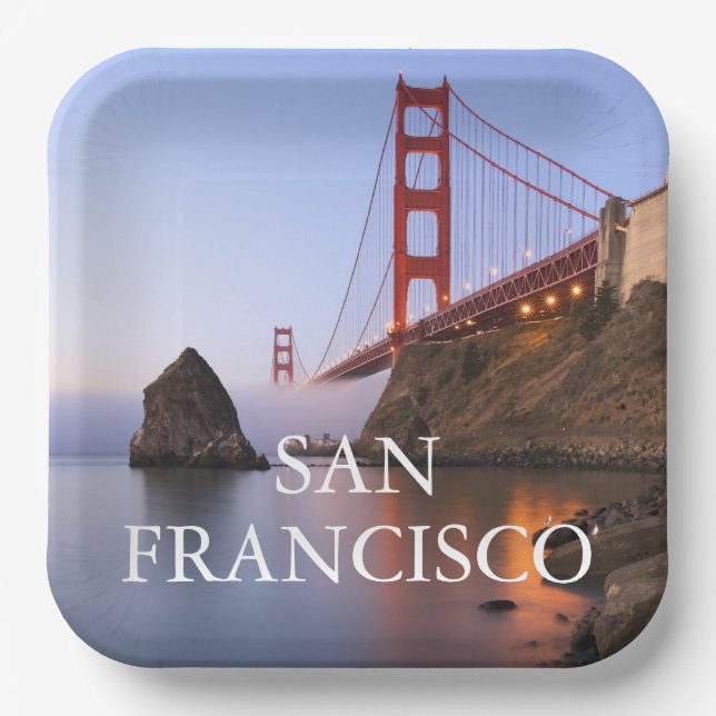 Plato De Papel Puente Golden Gate | San Francisco California (Anverso)