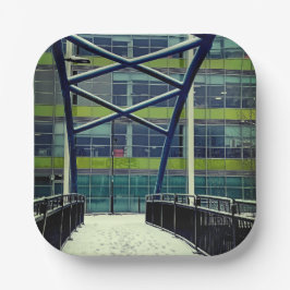 Plato De Papel Puente verde