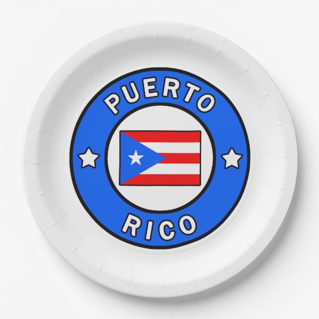 Plato De Papel Puerto Rico (Anverso)