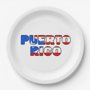 Plato De Papel Puerto Rico