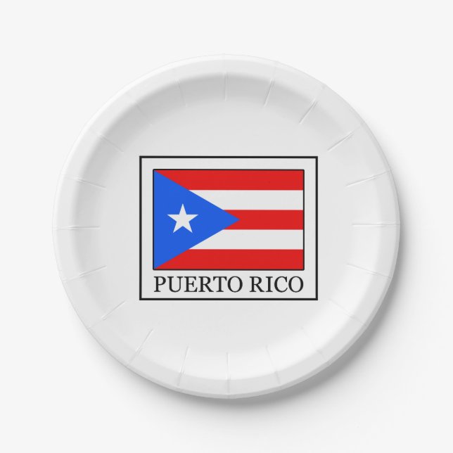 Plato De Papel Puerto Rico (Anverso)