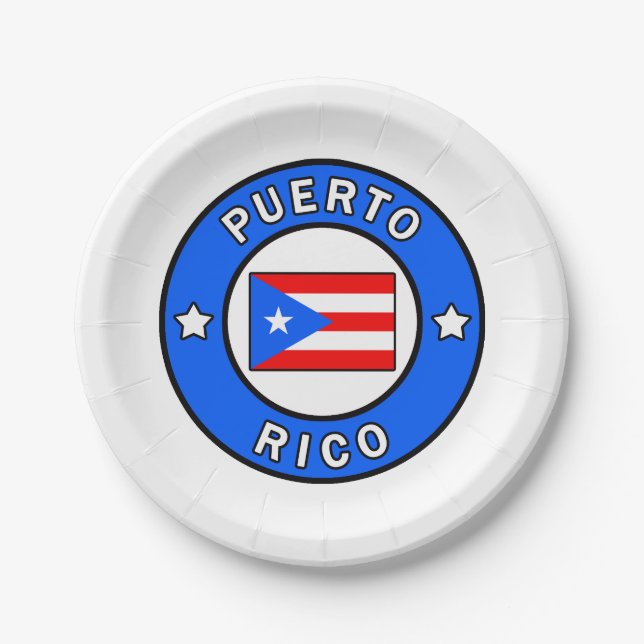 Plato De Papel Puerto Rico (Anverso)