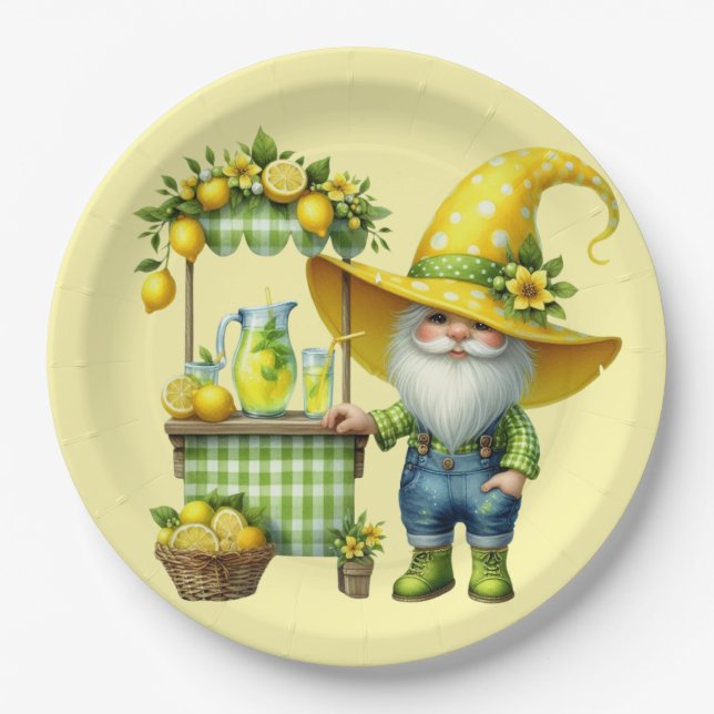 Plato De Papel Puesto de Limonada (Anverso)