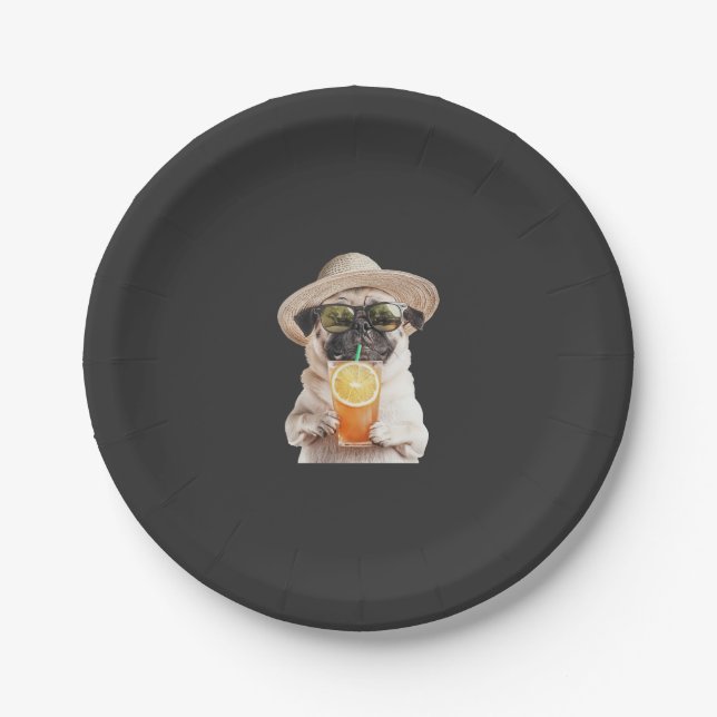 Plato De Papel Pug     (Anverso)