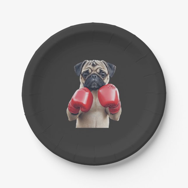 Plato De Papel Pug    (Anverso)