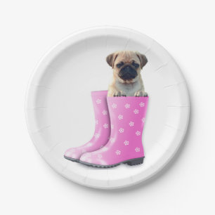Plato De Papel Pug