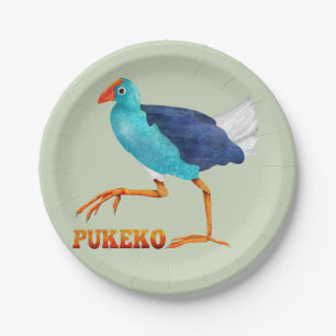 Plato De Papel Pukeko