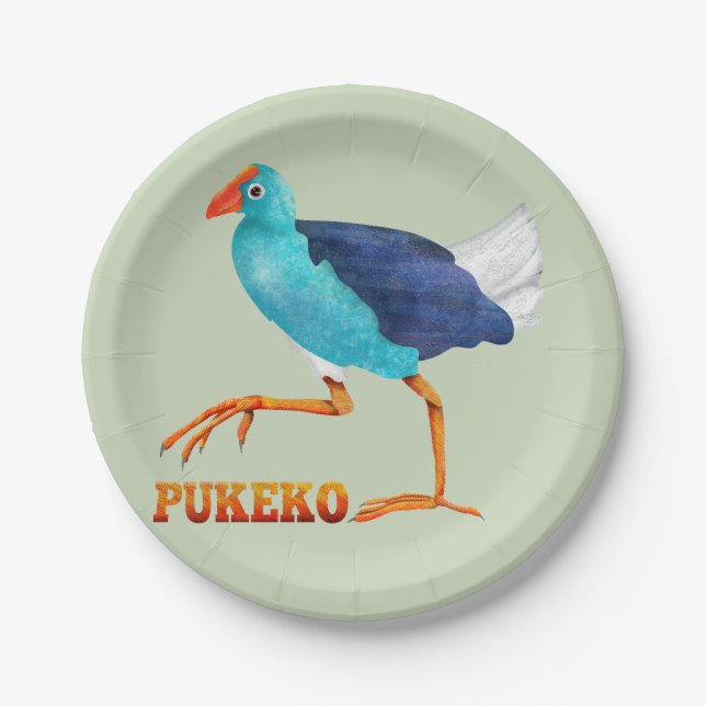 Plato De Papel Pukeko (Anverso)