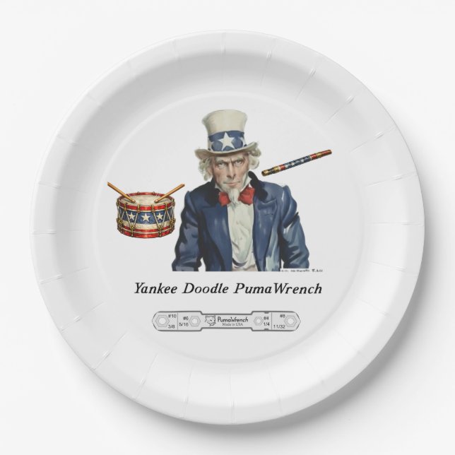 Plato De Papel PumaWrench Yankee Doodle (Anverso)
