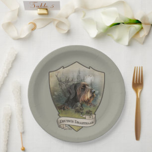 Plato De Papel Puntero cableado alemán, caza de jabalíes