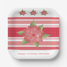 Punto De Polka Rojo Y Floral