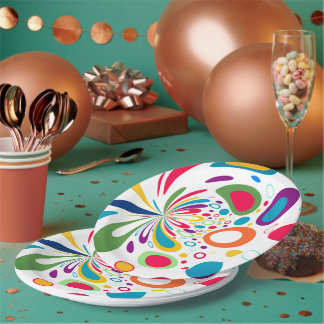 Plato De Papel Punto moderno de círculo ligero atractivo