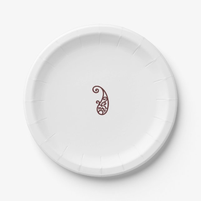 Plato De Papel Punto rojo (Anverso)
