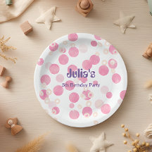 Punto rosa pastel Fiesta de cumpleaños