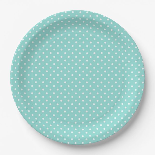 Plato De Papel Puntos de Polka (Anverso)