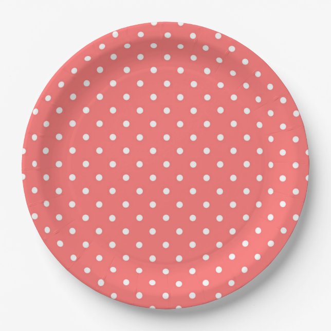 Plato De Papel Puntos de Polka (Anverso)