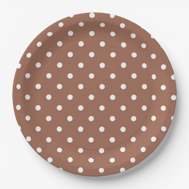 Plato De Papel Puntos de Polka (Anverso)