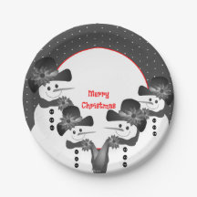 Puntos De Polka Y Hombres De Nieve Navidades